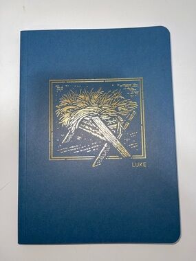 3/$10 Luke NET Abide Navy Blue Journal with Gold Foil Design